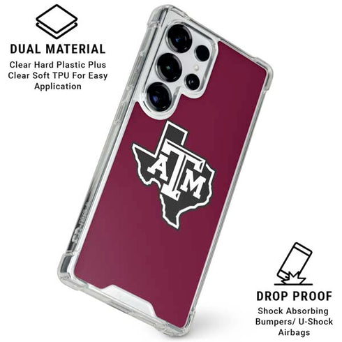 Texas A&M University Black Logo Galaxy S25 Ultra Clear Case